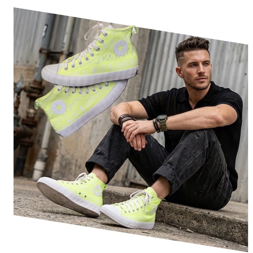 Converse Chuck Taylor All Star Unt1tl3d Lime Green Not A Chuck A03146C Mens 10.5